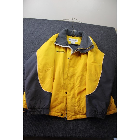 Columbia Other - Columbia Sportswear Crossterra Jacket Mens XL Yellow Grey Fleece Lined Outdoor